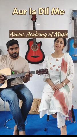 Duo performing at Aawaz Academy of Music